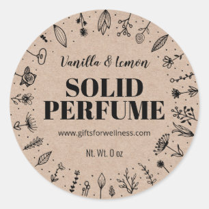 Kraft Et Fleurs Étiquettes De Parfums Solides Fait