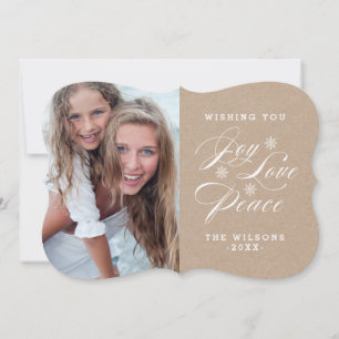 KRAFT PAPER JOY CARTE PHOTO de vacances