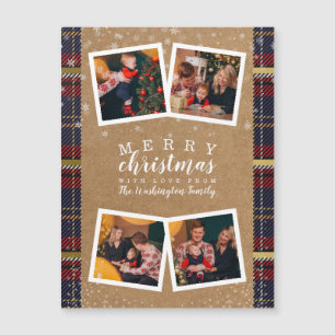 Kraft personnalisé et vacances de Noël pliées 4 ph