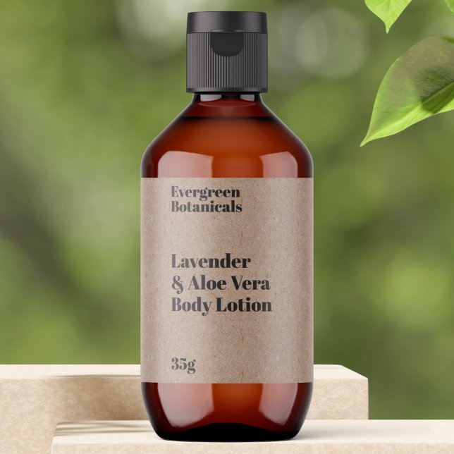 Kraft Style de papier moderne Cosmétique Étiquette (Créateur téléchargé)