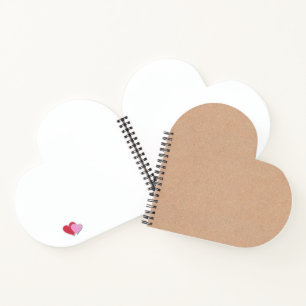 Kraft Texture Coeur en forme de Carnet spirale