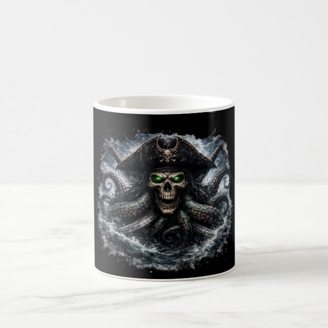 Kraken Pirate Skull Mug – Epic Sea Monster Pirate  (Centre)