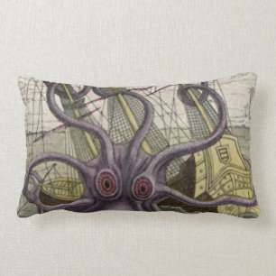 Kraken/poulpe Eatting un coussin lombaire de