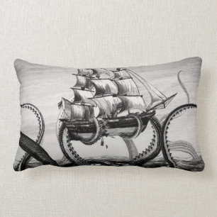 Kraken tenant le coussin lombaire de pirate/bateau