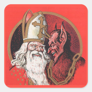 Krampus avec Stickers de Noël Saint Nicolas