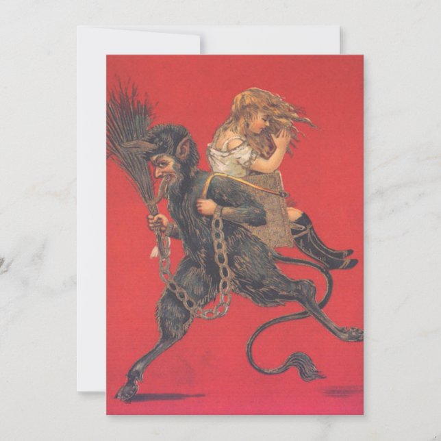 Krampus enlève une fille (Devant)