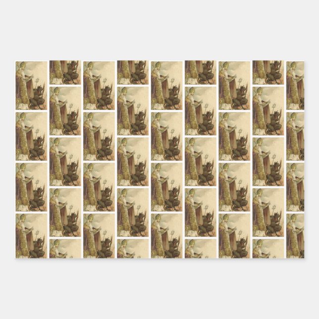 Krampus + Ensemble de papier d'enrobage St Nick (Devant)