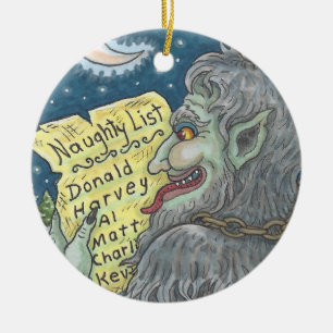KRAMPUS LISTE NAUGHTY Personnaliser des ornements 
