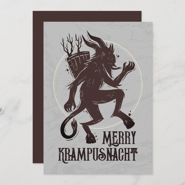 Krampus Merry krampusnacht Carte de Noël (Devant / Derrière)