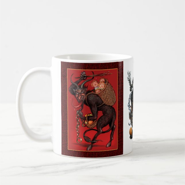 Krampus Mug avec 3 dessins (Gauche)