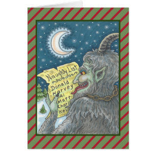 KRAMPUS NAUGHTLIST CHRISTMAS GREETING CARD B