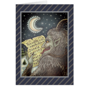 KRAMPUS NAUGHTLIST CHRISTMAS GREETING CARD B