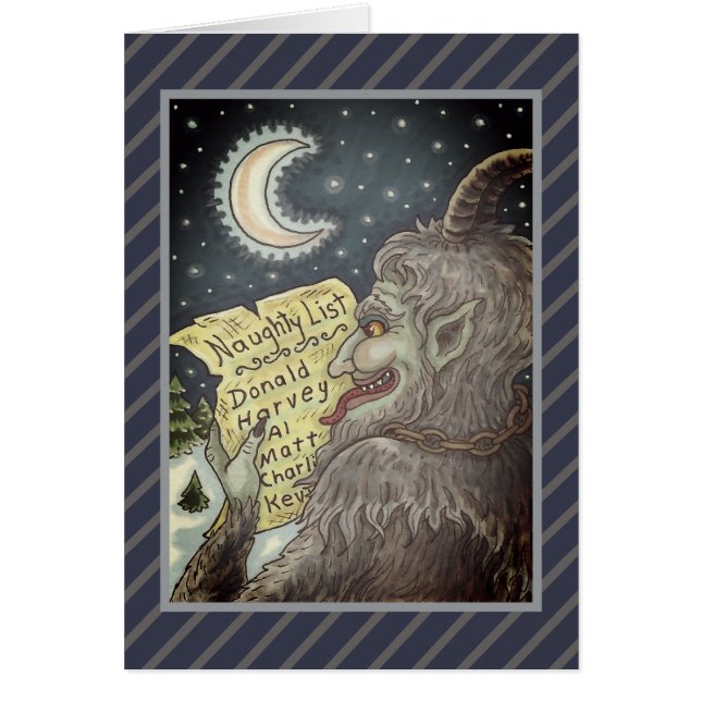 KRAMPUS NAUGHTLIST CHRISTMAS GREETING CARD B (Devant)