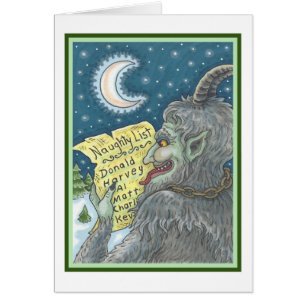 KRAMPUS NAUGHTLIST CHRISTMAS GREETING CARD B