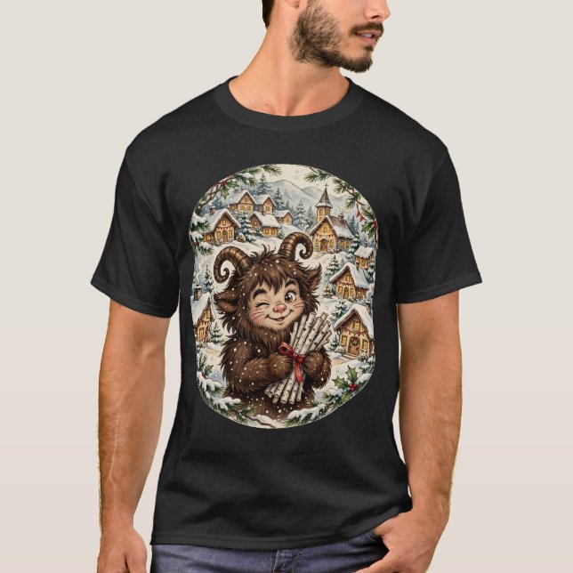 Krampus Noël T-Shirt Foncé (Devant)