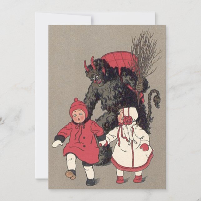Krampus poursuivant des enfants Interrupteur (Devant)