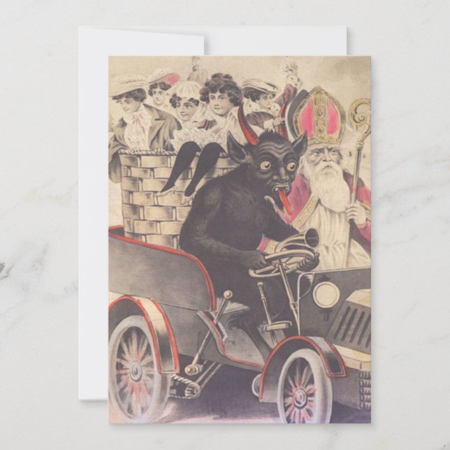 Krampus & Prêtre Conduite Avec Des Enfants (Devant)