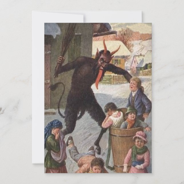 Krampus Punir les enfants enlevés hiver (Devant)