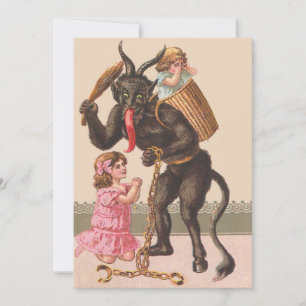 Krampus Punissant les Enfants Chaîne de Fouet