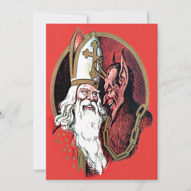Krampus Saint Nicolas rouge (Devant)