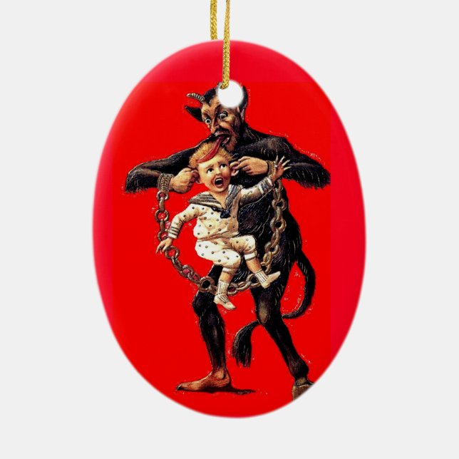 Krampus vient pour le mauvais ornement de Noël (Dos)