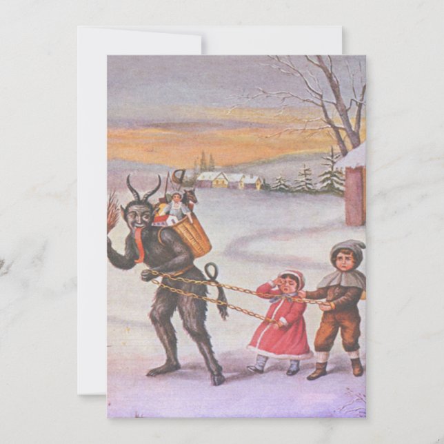 Krampus volant des enfants et des jouets (Devant)
