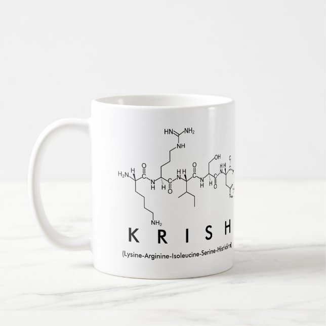 Krish peptide nom mug (Gauche)