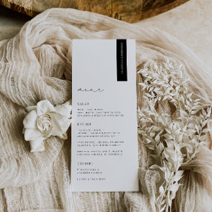 KRISTEN Moderne Mariage Menu Place Card