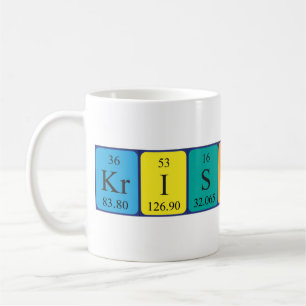 Kristinn nom de table périodique mug