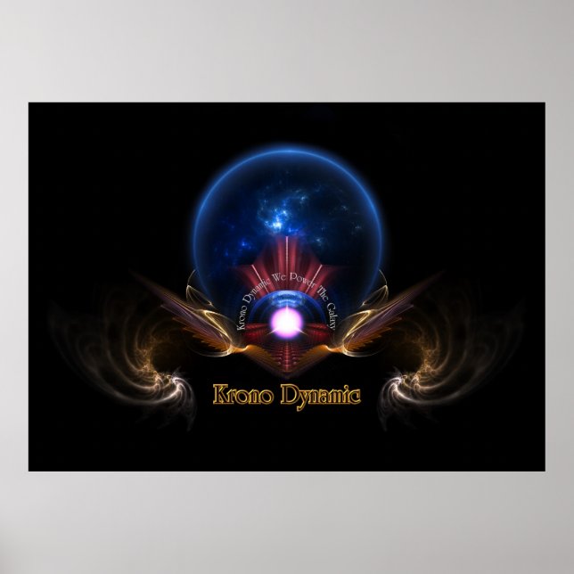 Krono Dynamic Fractal Art Poster (Devant)