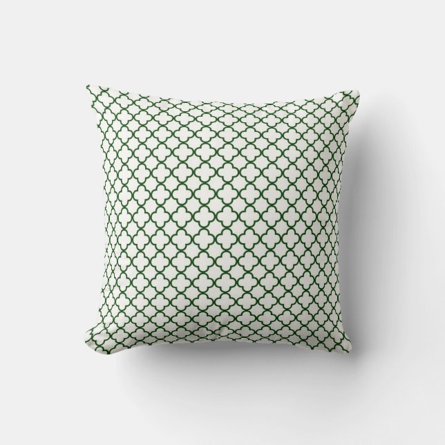 KRW coussin blanc et vert de Park Avenue de décor (Recto)