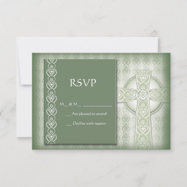 KRW Elegant Celtic Cross Irish RSVP (Devant)