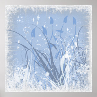 KRW Grunge in Blue Take 2 Poster