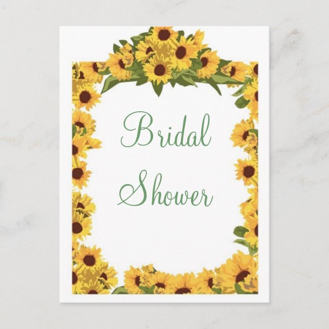 KRW Sunflower Custom Bridal Show Invitation (Devant)