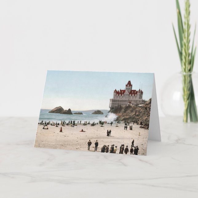 KRW Vintage Cliff House, carte San Francisco 1902 (Devant)
