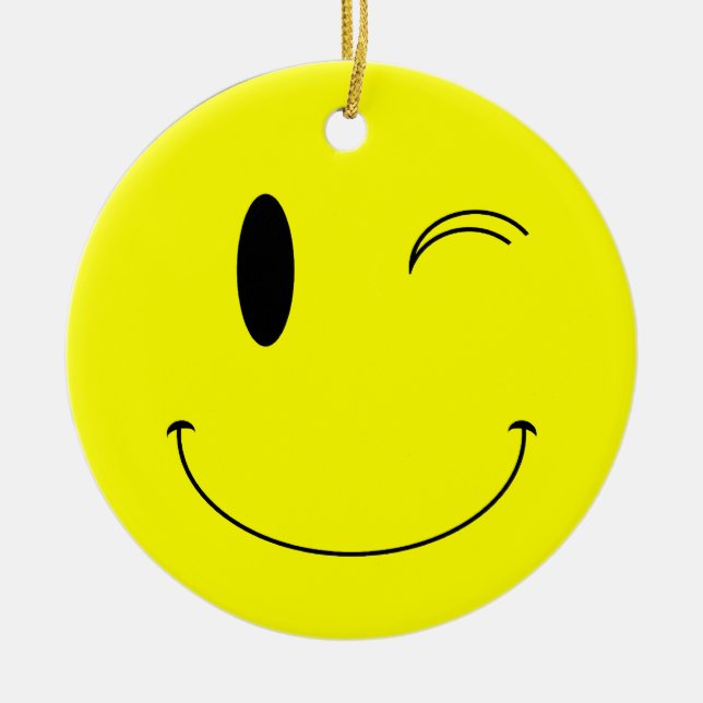 KRW Winking Smile Face Double Ornement (Devant)