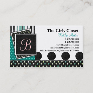 Krystal Chic Cartes de visite Turquoises