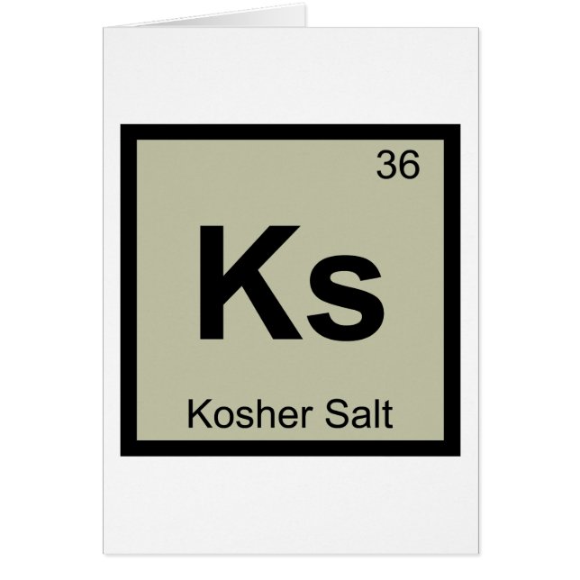Ks - Symbole du sel kosher du tableau périodique (Devant)