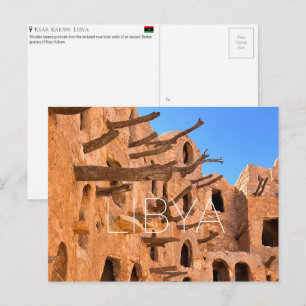 Ksar Kabaw, carte postale de voyage en Libye