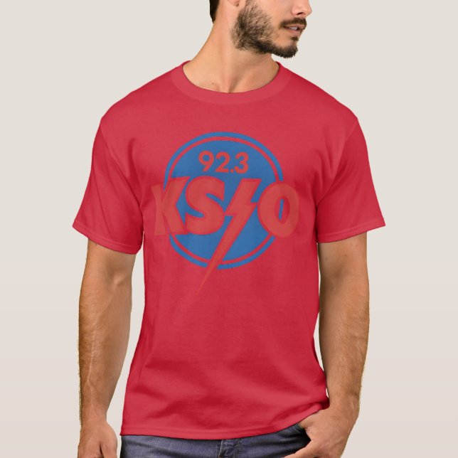 KSJO 92.3 Rock Radio Logo T-Shirt - Rétro Bolt Des (Devant)