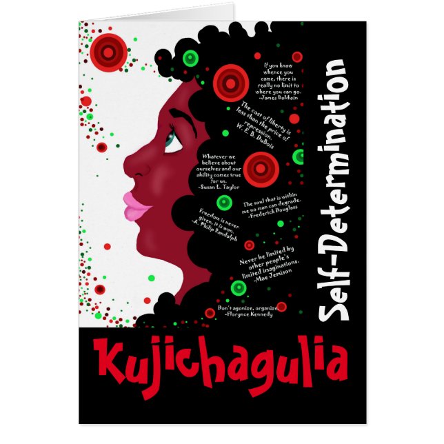 Kujichagulia - Les esprits de Kwanzaa Carte pour n (Devant)