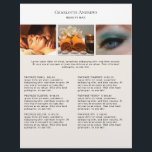 Kundenspezifischer Foto Preishear Salon Flyer<br><div class="desc">Kundenspezifischer Foto - Preishear - Flyer. Personalisiere dein Produkt in Minuten. Über "weiteres personalisieren" können Schriftart,  Schriftgröße,  Position und die Farbe geändert werden. Perfekt für Fotografen; Wellness,  Massage,  Beauté und alle anderen Serviceleistungen.</div>