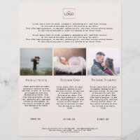 Kundenspezifischer Foto PreisListen Flyer