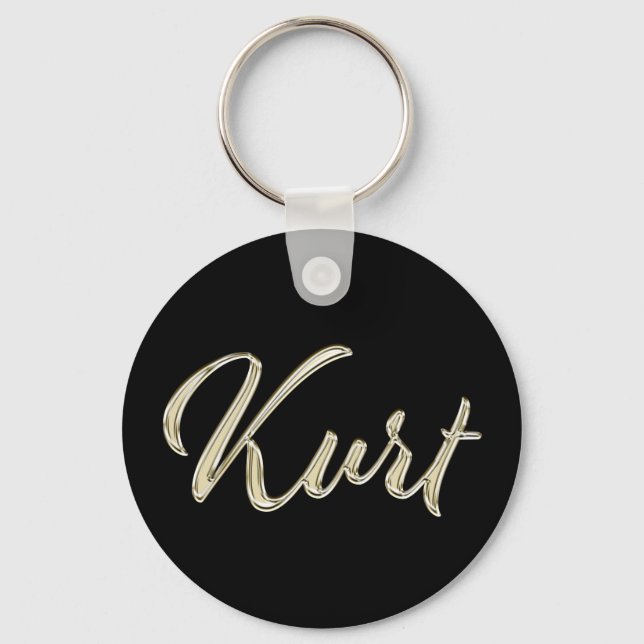 Kurt Name whitegold Button Porte-clés (Recto)