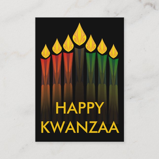 kwanzaa bougies invitations de fête (Devant)