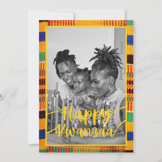 Kwanzaa Colorful Holiday Card Modèle (Devant)