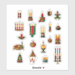 Kwanzaa conçoit des autocollants en vinyle de 8 po