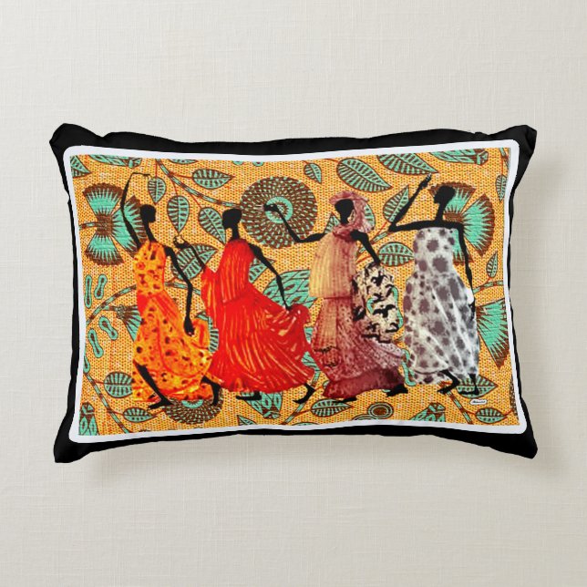 Kwanzaa • Coussin Accentuel de Danse Afrocentrique (Devant)