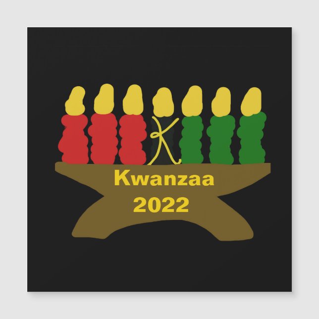 Kwanzaa Kinara Bougies magnétiques (Devant)