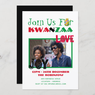 KWANZAA moderne Invitation de la fête photo 7 boug